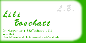 lili boschatt business card